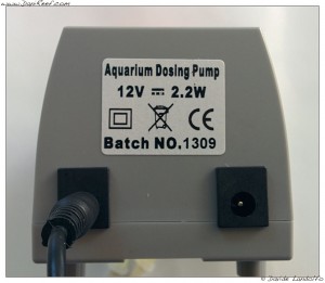 Dettaglio retro pompa dosometrica Aqua1
