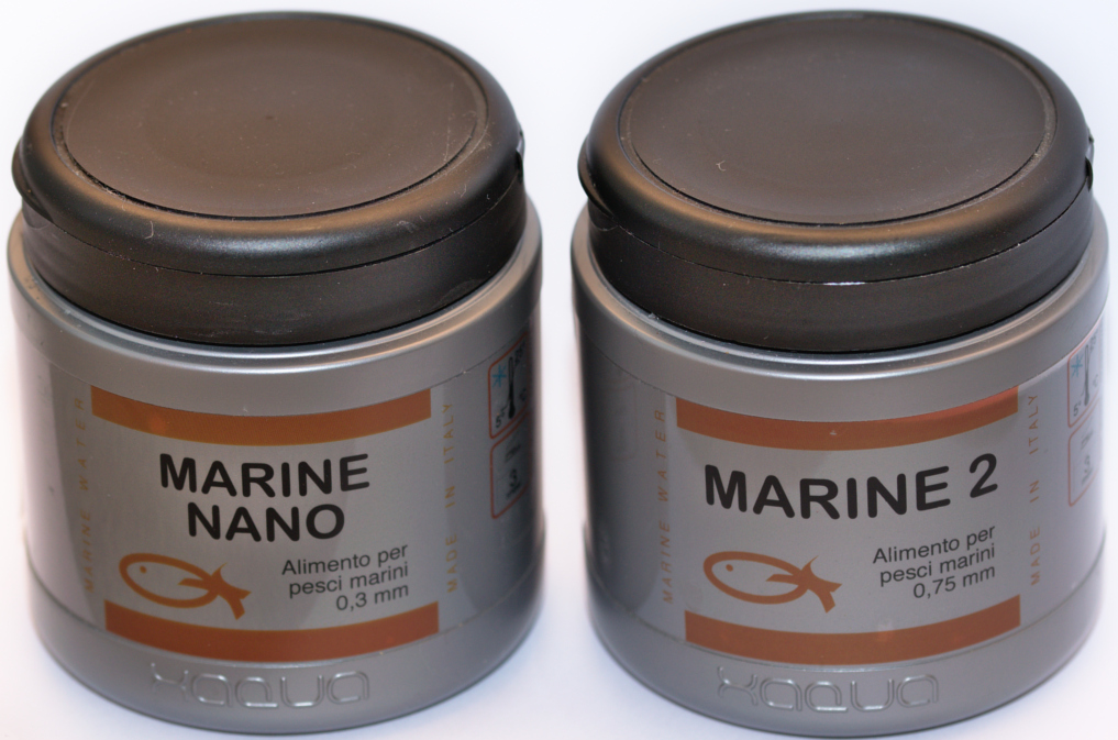 Alimento per pesci marini Xaqua Marine Nano e Marine 2