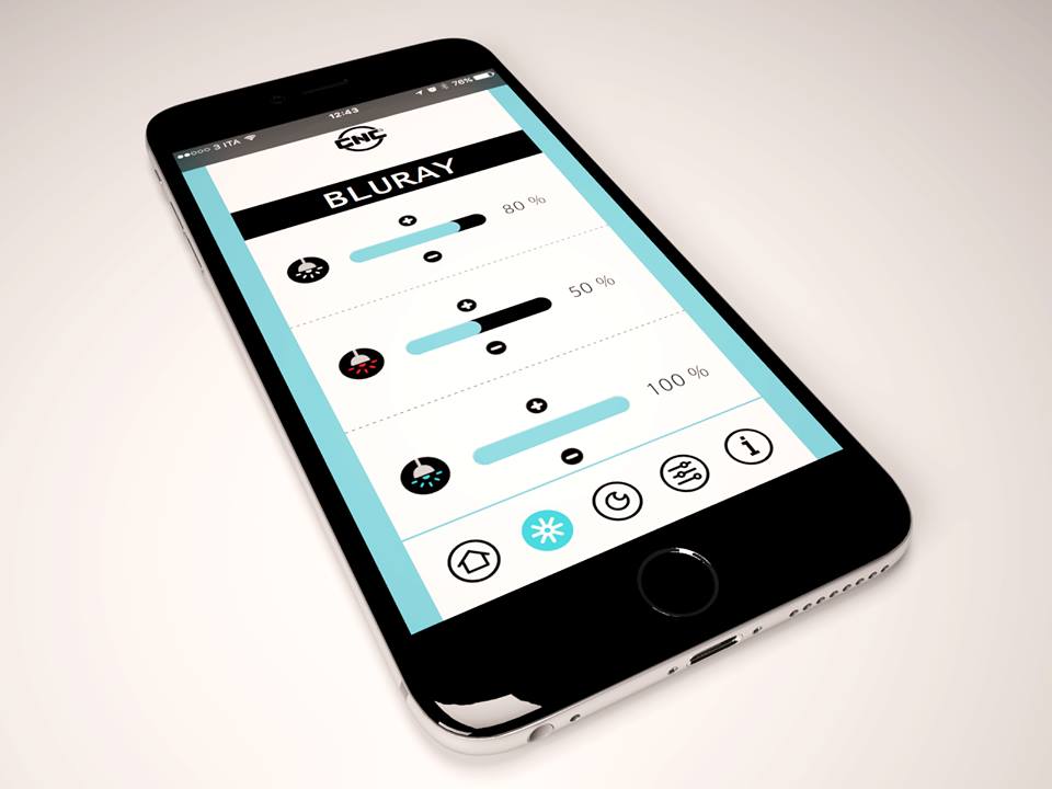 Plafoniera a led GNC BluRay - programmazione tramite smartphone