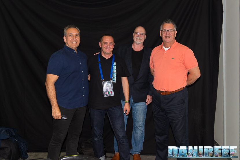 Ospiti Internazionali con DaniReef: da sinistra Tony Vargas, DaniReef, Dana Riddle e Peter Kersh