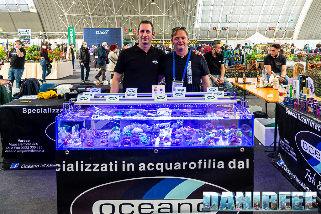 Marco e DaniReed presso lo stand Oceano ad AquaExpo a Novegro, Milano