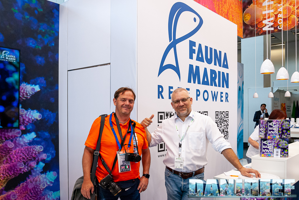 DaniReef e Claude Schumacher presso lo stand Fauna Marin - Interzoo 2022