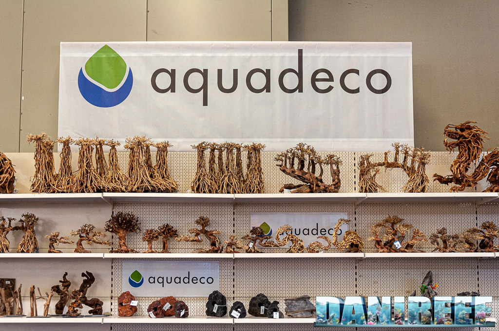 An Aquadeco display with every type of rock, driftwood and root