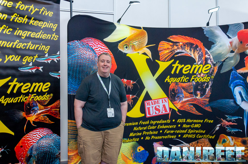 Cory McElroy at Interzoo 2022 with Xtreme Aquatic Foods
