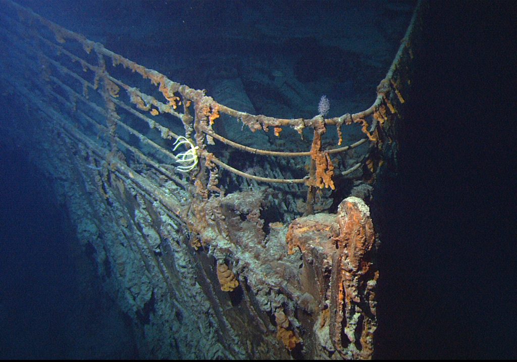 Un famoso scatto risalente a giugno 2004 della prua del Titanic ricoperta di rusticles. 
Sedimenti causati da ossido e batteri come l'Halomonas titanicae, batterio scoperto nel 2010 e nominato così in onore del transatlantico
