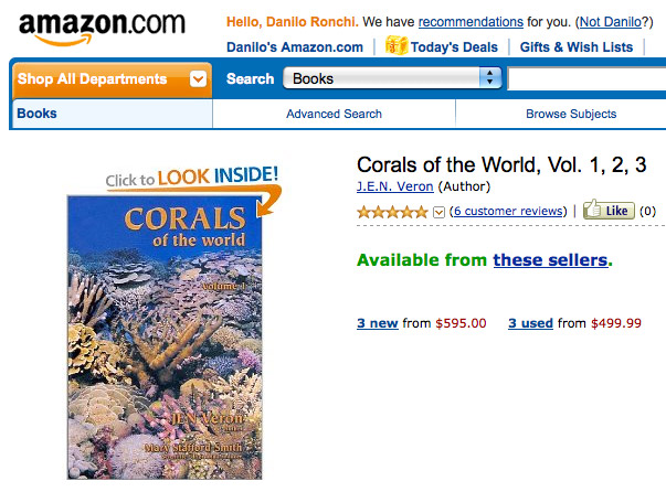 Corals of the world JEN Veron Amazon