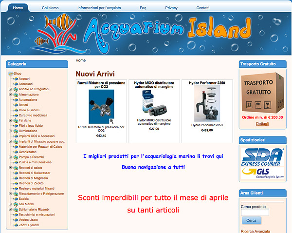 L’amico Giovanni ha aperto AcquariumIsland.com
