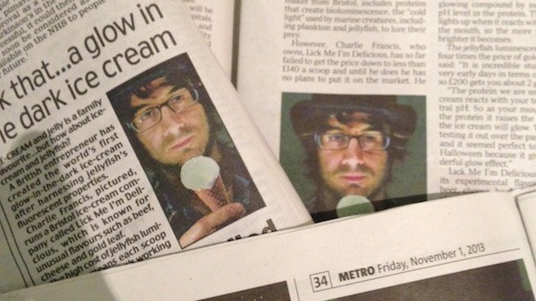 Gelato luminoso alla medusa