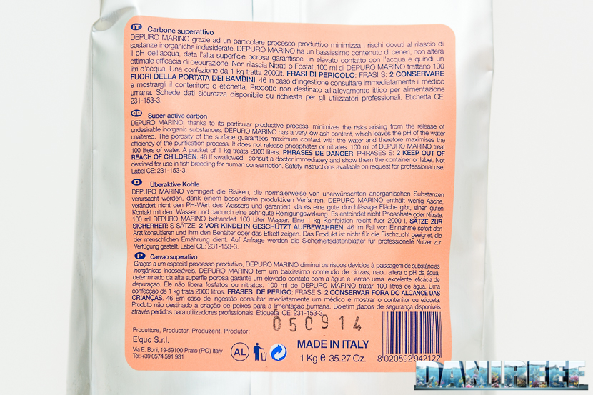 carbone attivo equo Depuro Marino - confezione da 1kg