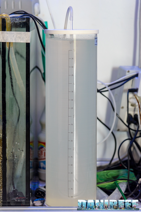 Serbatoio UltraReef come sistema di dosaggio economico di Kalkwasser o acqua calcarea, in acquario marino di barriera per alzare il pH, aumentare il calcio e far precipitare i fosfati
