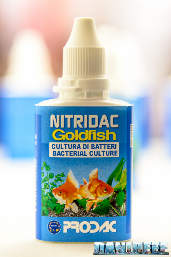 Prodac Nitridac Goldfish è considerato da molti come iil precursore dei moderni sistemi a riproduzione batterica. 2016_05 Interzoo Norimberga prodac nitridac pesci rossi 1778