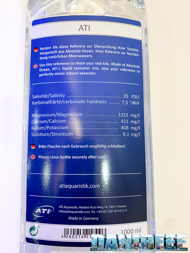 L'etichetta posteriore della ATI Analytics Reference riporta i valori degli elementi ponderati.