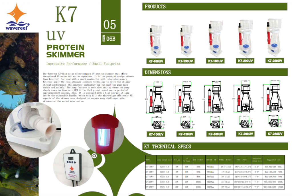 Gli schiumatoi ibridi Wavereef UV K7