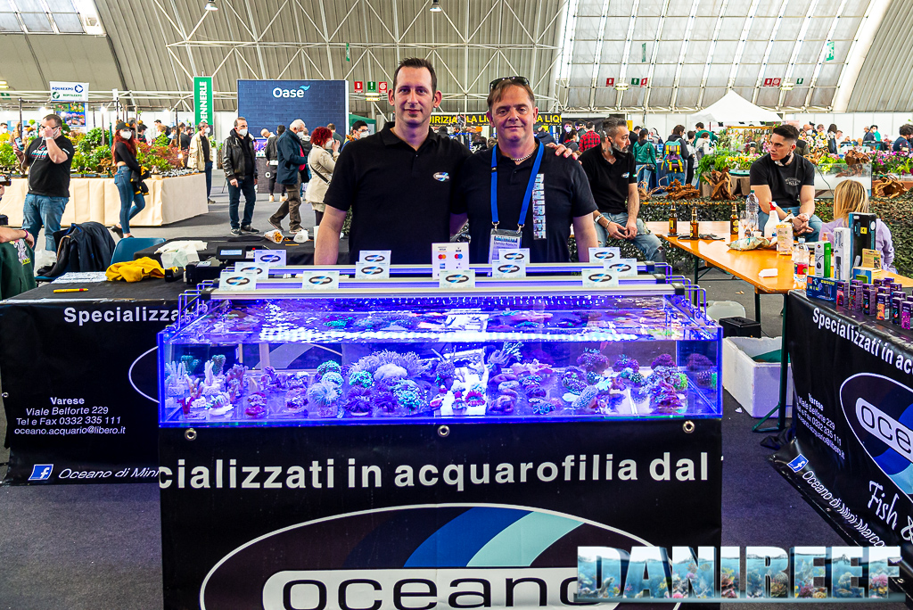 Marco e DaniReed presso lo stand Oceano ad AquaExpo a Novegro, Milano