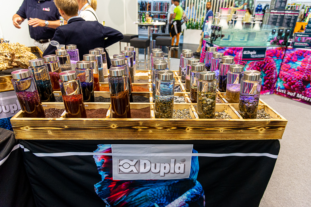 New sea beds and decorations at Dupla's booth at the Interzoo 2022