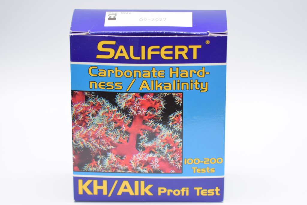 Scatola del test KH Salifert di fronte.