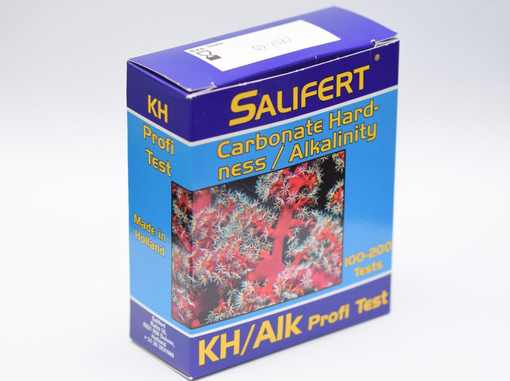 Scatola del test KH Salifert di lato.