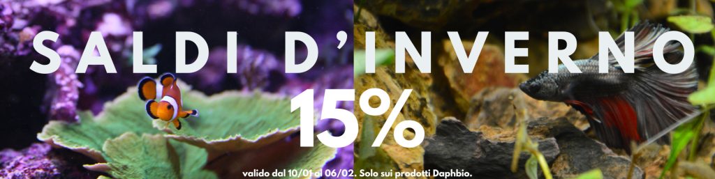 Saldi invernali Daphbio con sconto del 15%