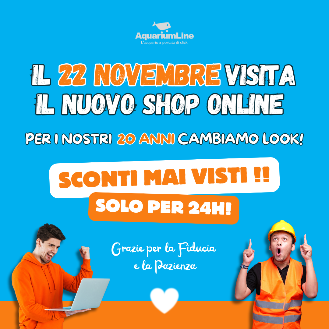 Aquariumline si rinnova: tra 7 giorni con SCONTI IMPERDIBILI per 24 ore!