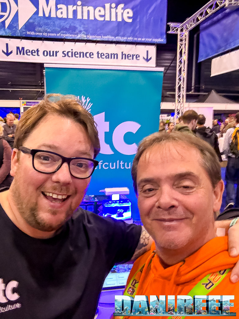 DaniReef con Craig Timms di ITC ReefCulture alla fiera Vivarium 2024 in Olanda