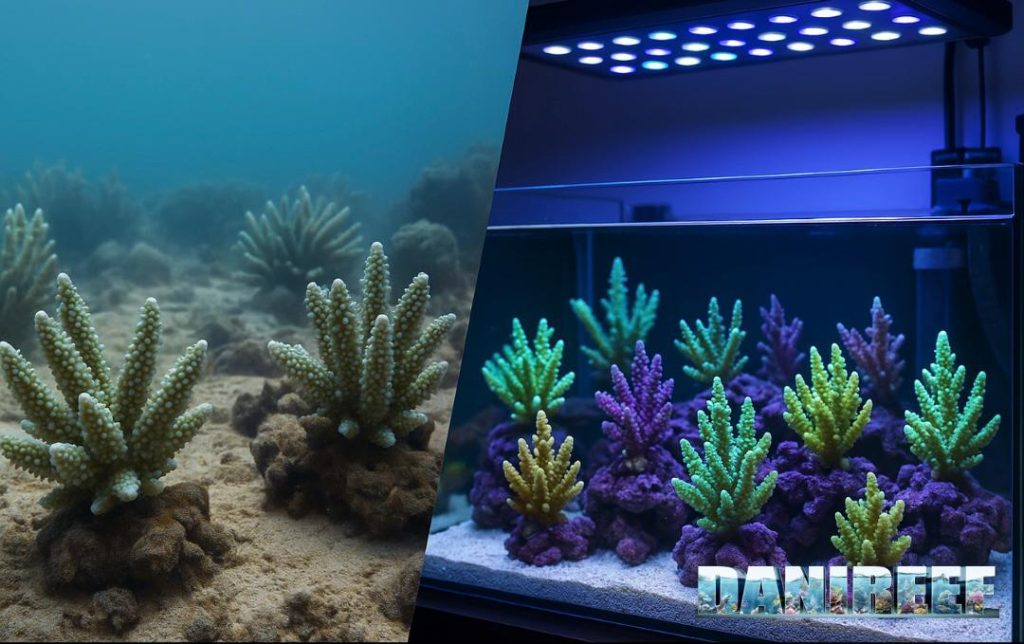 Adattare i coralli alla luce LED