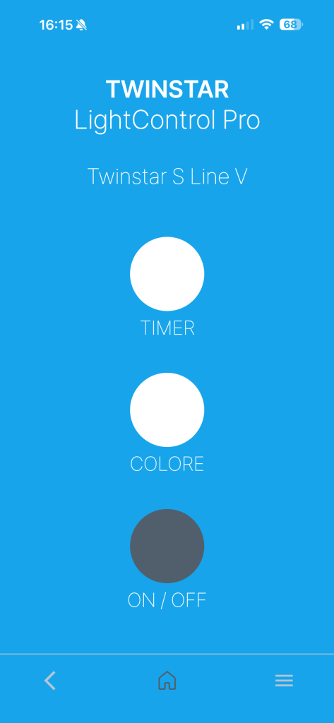 App LightControl PRO: regolazione colori e timer
