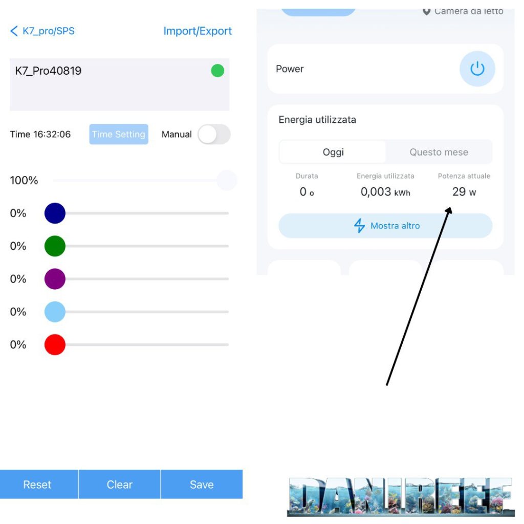 Dettaglio del canale 1 della Noopsyche K7 Pro V3 con LED bianchi
