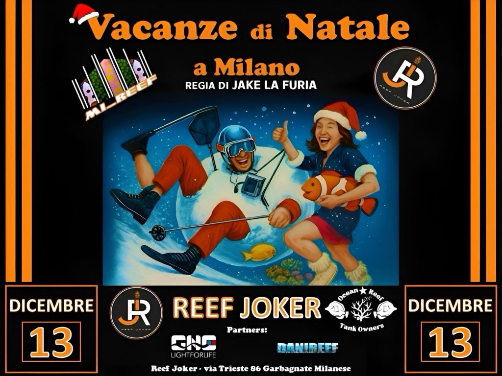 Locandina 'Vacanze di Natale a Milano' – evento Reef Joker con Jake La Furia, 13 dicembre 2025, Garbagnate Milanese (MI)