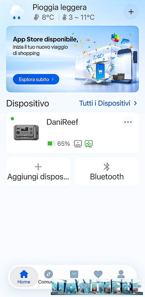 Schermo applicazione Bluetti