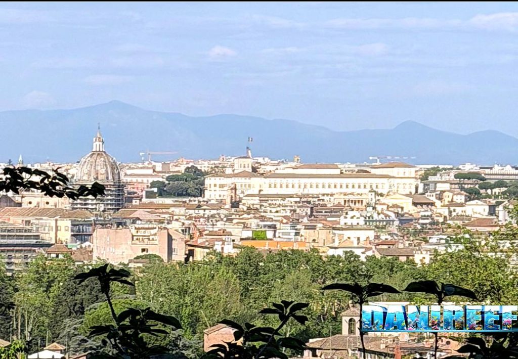 Veduta di Roma dall'Orto Botanico