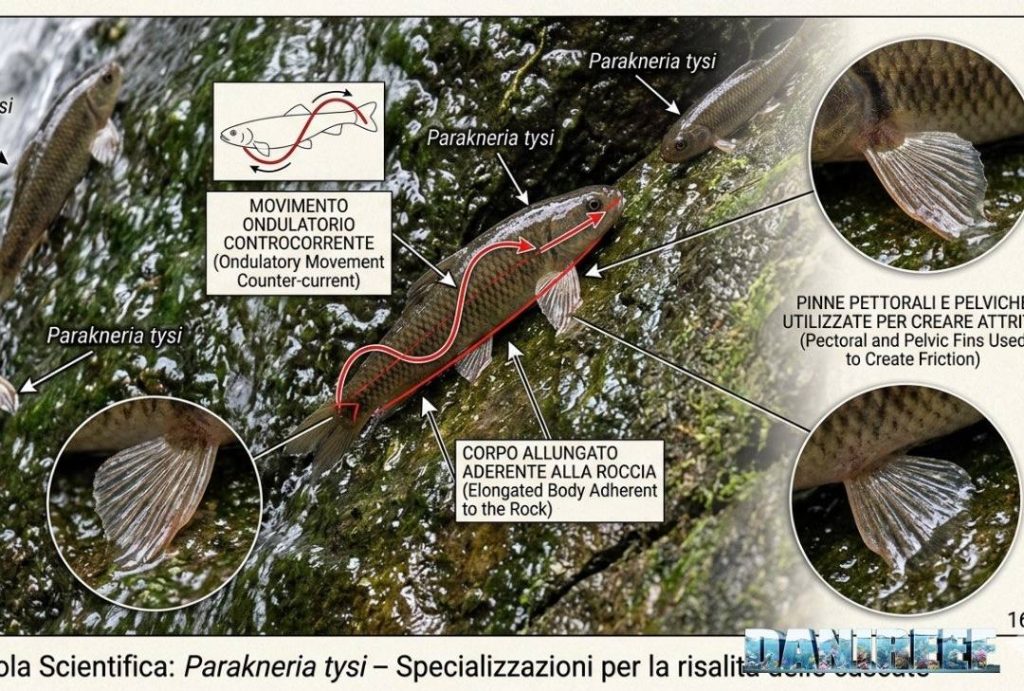 Parakneria thysi su una superficie rocciosa
