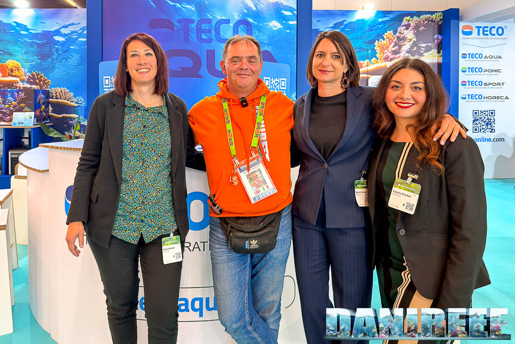 DaniReef con Fiamma Giardini, Giulia Baradel e Rosaria Taverna di Teco a Interzoo 2026