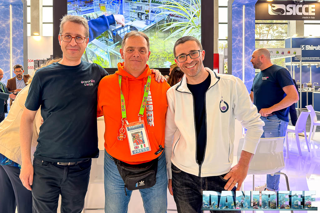 DaniReef con Luca Lazzari e Simone Degli Esposti di OceanLife a Interzoo 2026