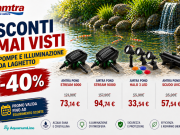 Offerta Amtra Pond: fino al -40% su pompe, filtri e luci per laghetto