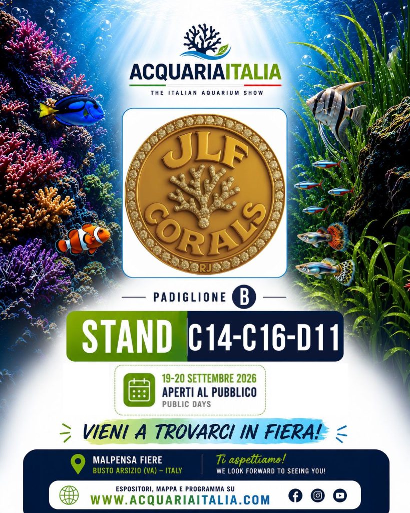 JLF Corals ad AcquariaItalia 2026 Padiglione B