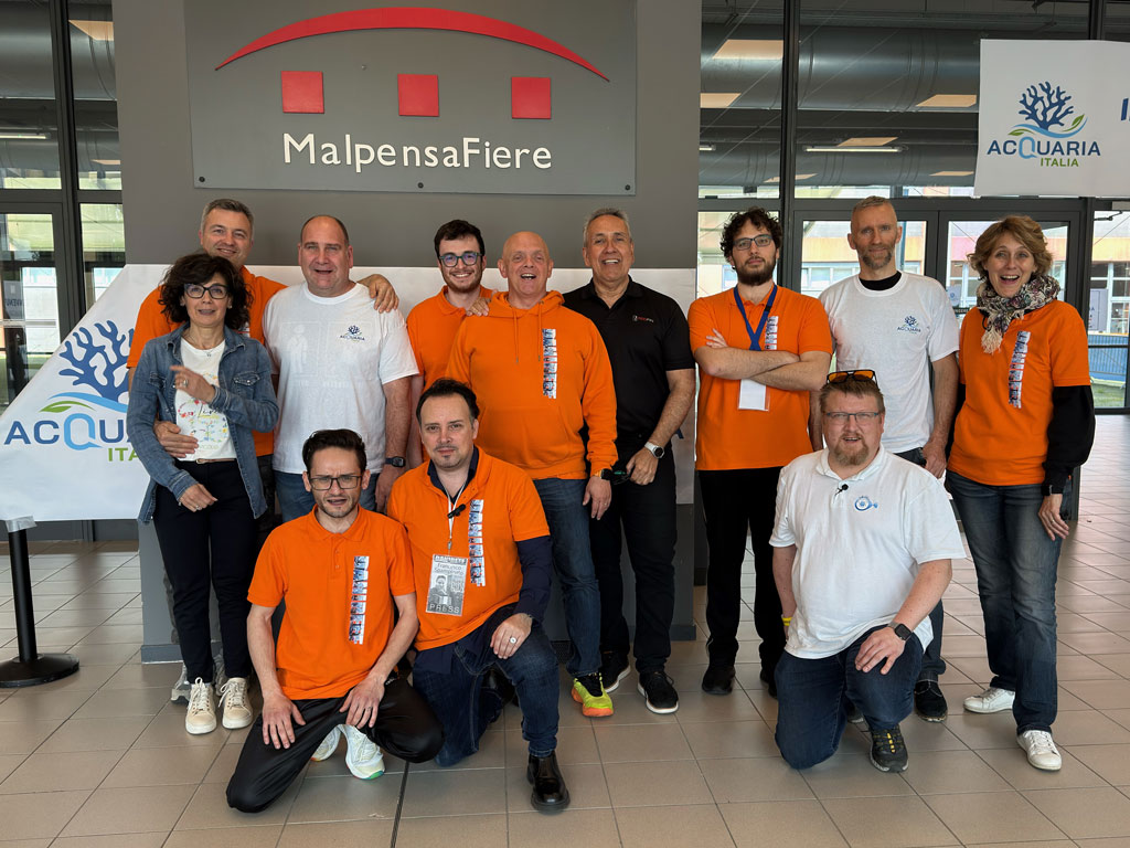 Organizzatori, collaboratori e alcuni degli ospiti internazionali presenti alla prima edizione di AcquariaItalia. Anche quest’anno vi aspettiamo a Malpensa Fiere
