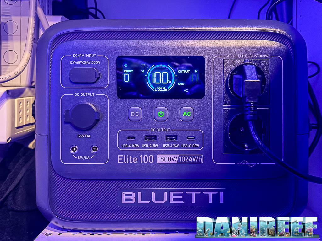 Bluetti Elite 100 V2 in funzione con sola pompa di risalita