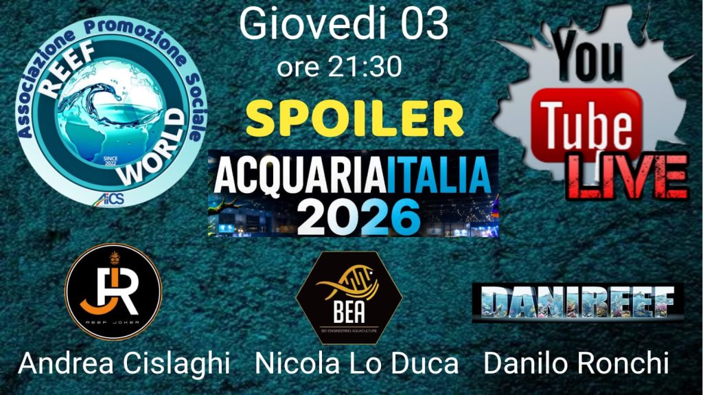 Diretta Reef World dedicata alle novità di AcquariaItalia 2026 con BEA, ReefJoker e DaniReef