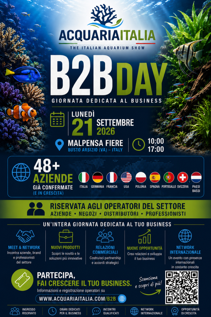 Manifesto del B2B Day di AcquariaItalia 2026 a Malpensa Fiere