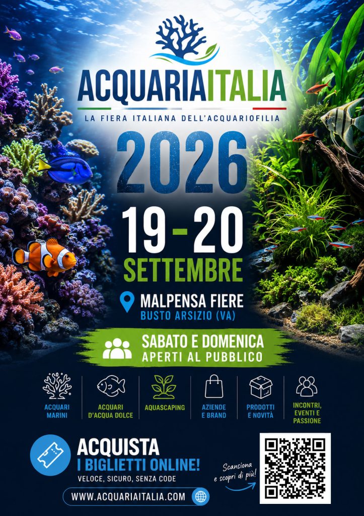 Manifesto ufficiale di AcquariaItalia 2026 a Malpensa Fiere