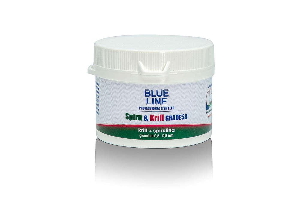Mangime granulare Blue Line Spiru & Krill Grade58 con krill e spirulina