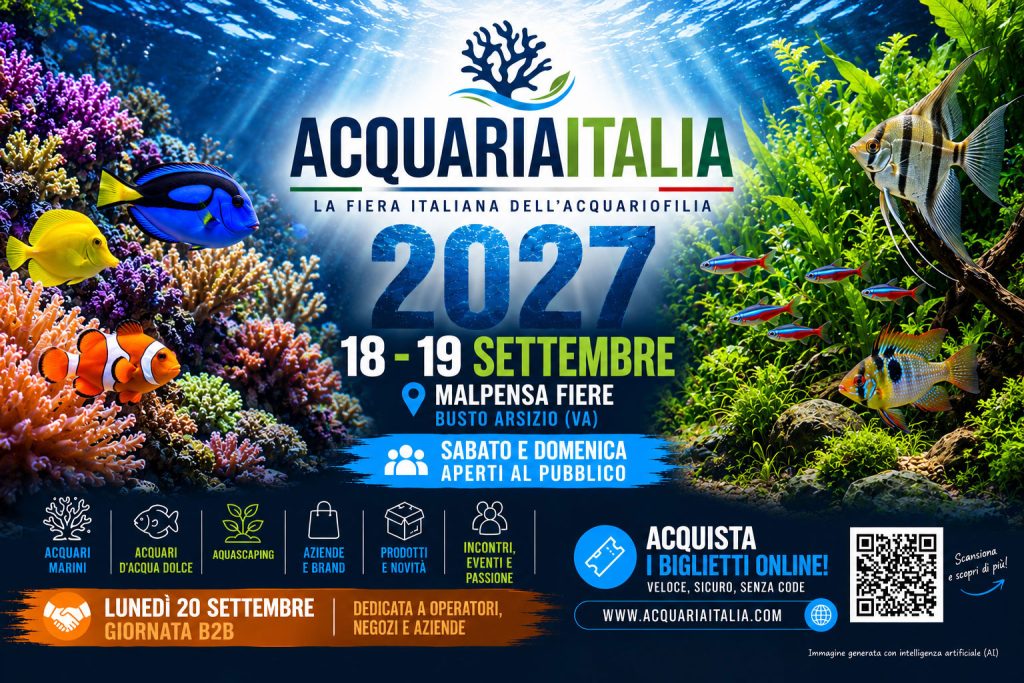AcquariaItalia 2027 a MalpensaFiere, 18 e 19 settembre, B2B 20 settembre